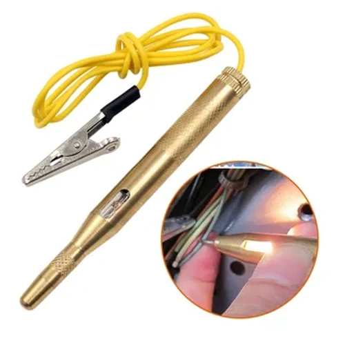 Auto Car Goleuadau Cylchdaith Profwr Lamp Foltedd DC 6V 12V 24V Copr Prawf Pen Synhwyrydd System Golau Prawf Probe Offer Lamp