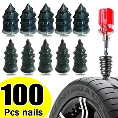 Hoʻoponopono i nā kui no ke kaʻa kaʻa kaʻa Scooter Bike Vacuum Tire Hoʻoponopono Rubber Metal Nail Set