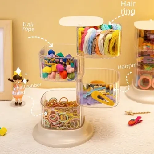 Şaý-sepler üçin aç-açan plastik ammar gutusy Saç baglary, umumy ýaşaýyş jaýy ýatylýan otag iş stoly tozan geçirmeýän guramaçy rack