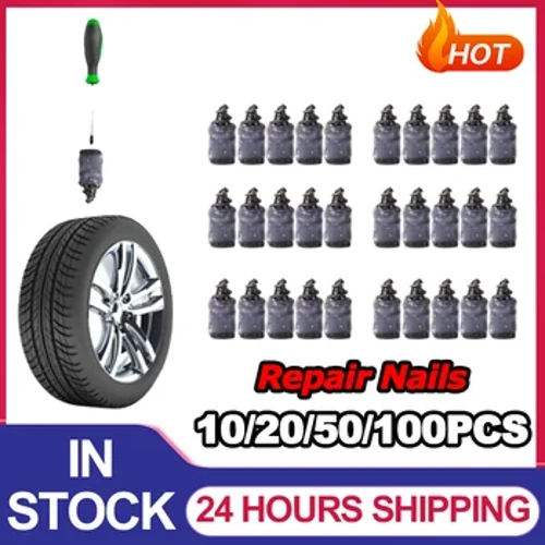 10-100PCS PVacuum avtomobil shinalarini ta'mirlash uchun kauchuk mixlar to'plami shinalar vintlari Tubeless g'ildiraklarni ta'mirlash uchun teshiklar to'plami Avtomobil yuk mashinalarini ta'mirlash uc