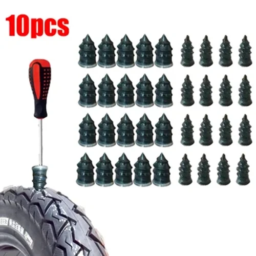 ʻO ka pahu hoʻomaʻemaʻe ʻana i nā kui kui no ke kaʻa kaʻa Scooter Rubber Tubeless Tire Repair Tool Set Glue Free Repair Tire Film Nail