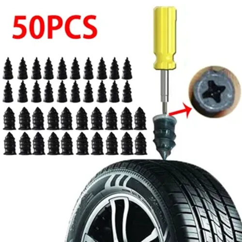 50PCS Mini Pneuen Reparatur Nagel Kit fir Auto Tubeless Pneuen Punktur Schrauwen Patches