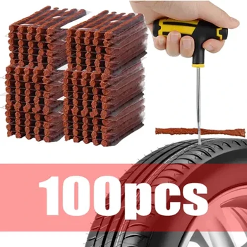 Tire Repair Strips Tubeless Rubber 100/5Pcs Glue Seal para sa Kotse Motorsiklo Bike Tusok ng Gulong Pag-aayos ng Gulong Repair Kit Studding
