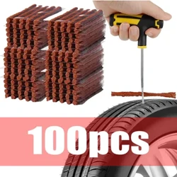 Däckreparationsremsor Slanglöst gummi 100/5 st limtätningar för bil Motorcykel Cykel Däck punktering Reparation av däck Reparationssats Dubb