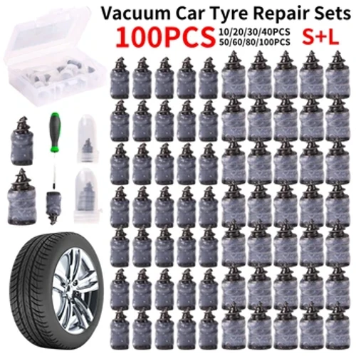 10-100 adet evrensel vakum araba lastik tamir kauçuk çivi araba motosiklet Scooter için içsiz lastik tamir kiti tutkalsız lastik çivi