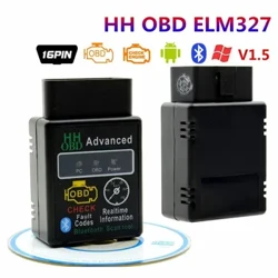 Bluetooth V1.5 Mini Elm327 OBD2 сканер OBD інструмент дыягностыкі аўтамабіля Счытвальнік кодаў для Android Windows Symbian англійская