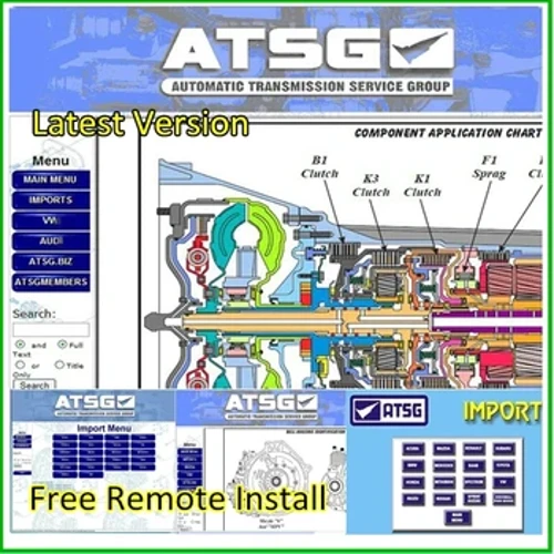 ATSG Auto Reparation Diagnostiskt Verktyg Bil Fordon 2017 Installation Automatisk växellåda Servicegrupp Reparationsinformation