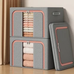 Doheem benotzen ausklappbare Stoff Stockage Box Fir Kleeder Quilts Kleederschaf Organisateur Bag Stockage Box