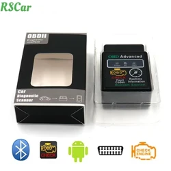 Il più venduto V2.1 Bluetooth in strumento diagnostico per auto Scanner OBD2 ELM327 OBDII Bluetooth rilevatore di guasti per auto Spedizione gratuita
