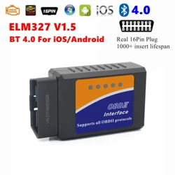 HOT V03H4 MINI ELM327 Bluetooth V2.1 auto skeneris elm327 priekš IOS OBD2 12V ELM 327 automašīnas diagnostikas rīks