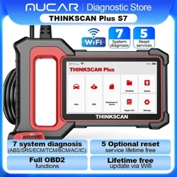 THINKCAR Thinkscan Plus S7/S6/S4 OBD2 diagnostika asboblari uzatish / ABS/SRS diagnostika kodini o'quvchi Avtomobil obd 2 skaneri