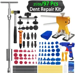 Besper Thân Xe Paintless Dent Repair Removal Tool Thép không gỉ Thanh Đẩy Xà Beng Kit Car Dent Remover Puller Garage Tool Set