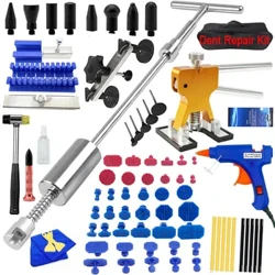 Amathuluzi Okulungisa Izinyosi Zemoto I-Slide Reverse Hammer Suction Cup Body Engenapende ye-T-Bar Dent Puller Kit Auto Hail Repair Izesekeli