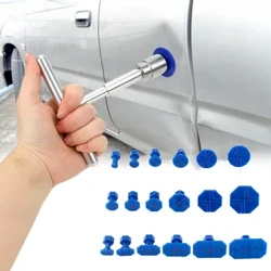 Penarik Perbaikan Dent Mobil, Alat Perbaikan Mobil Kit dengan 18 Pcs Tab Lem Plastik Logam T-Handle Dent Remover Universal untuk Aksesor Mobil