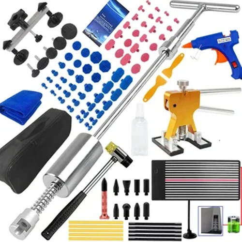 Auto Kierper Dent Reparatur Tools Kit Blech Metall T Dent Puller Slide Hammer Reverse Hammer Glue Auto Paintless Saugbecher Entfernungsset
