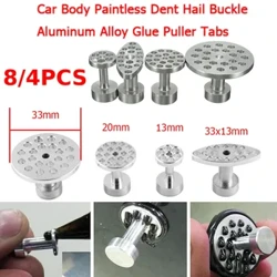 8/4 Stuks Auto Lichaam Verveloos Deuk Hagel Gesp Lijm Puller Tabs Remover Auto Reparatie Set Aluminium Verf deuk Reparatie Tools