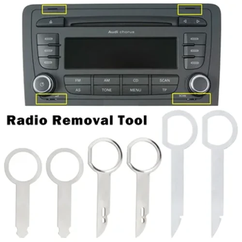 Radio Removal Tools Stereo Key Release Pin Head Unit Practical Extraction Remover Fir VW Audi Skoda Ford Tesla Auto Accessoiren
