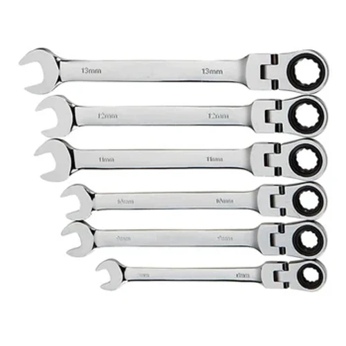 1 llave de trinquete combinada, con cabeza flexible, herramienta de trinquete de doble propósito, juego de combinación de trinquete. Herramientas manuales para el automóvil