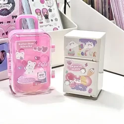 Mini tekerlekli çanta Küçük Buzdolabı Takı saklama kutusu Kız Küpe Saç Toz Geçirmez Bitirme Kutusu Süslemeleri Aksesuarları