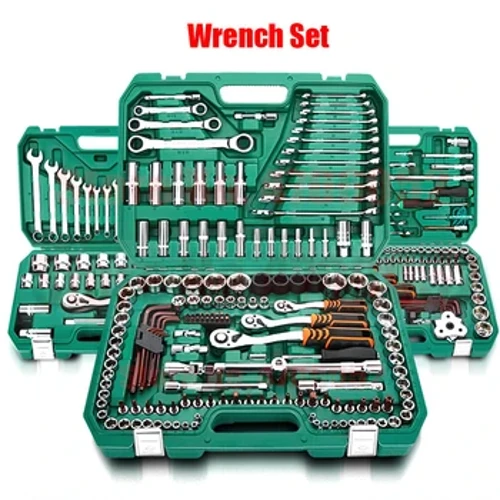 Kit generale di strumenti di riparazione AUTO per auto domestiche con cassetta degli attrezzi in plastica, custodia, set di utensili manuali per chiave a cricchetto e cacciavite