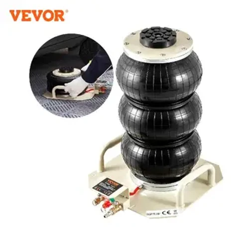 VEVOR Air Jack 3 Ton Double Bag Air Bag Jack Air Bag Jack Levanta 3-5s Levantamento Rápido Air Bag Jack para carros com alça curta (bege)