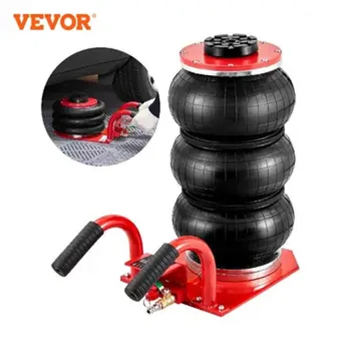 ʻO VEVOR Triple Bag Air Jack 3 Ton (6600 lbs) hiki ke lawe i nā pahu kaʻa pneumatic hiki ke lawe i nā hana kaumaha a me ka hāpai wikiwiki ʻana no ka hoʻoponopono kaʻa kaʻa.