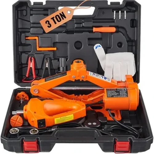 VEVOR Electric Car Jack Floor Jack 3/5Ton Lifting Set DC 12V Gunting Mobil Jack dengan Impact Wrench Auto Repair Tool Service Kit