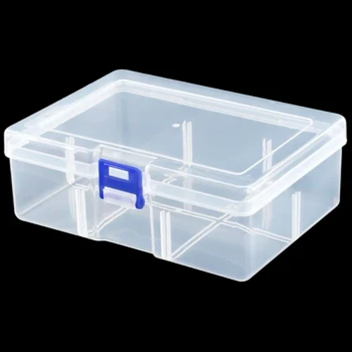 Storage Box Grouss Kapazitéit Transparent Plastikkëscht Container Rechteck Verpackungsbox Fir Bijoue Beads Kosmetik Diverses