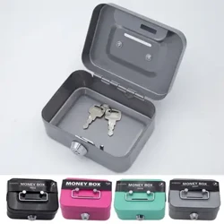 Mini Geld Safe Box Cash Box Metal Schlëssel Geld Bank Kleng Sécherheetsschloss Box Portable Robust Sperrbar Mënz Këschte Fir Kanner Erwuessener #W