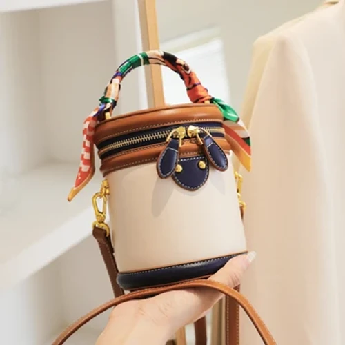 Borsa a secchiello donna nuova moda 2023 tracolla a tracolla di nicchia cilindro monospalla portatile