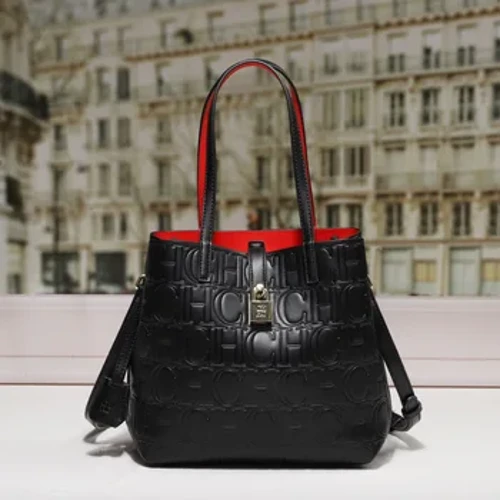 CILMI HARVILL CHHC 2024 Tas Ember Wanita Baru Satu Bahu Cross-Tubuh Portabel Desain Berlubang Pembukaan Huruf Miring