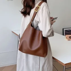 Rilibegan Single Schëller Bag Grouss Kapazitéit Crossbody Poschen Fraen Tote Bag Weiblech Fräizäit Bucket Poschen Single Schëller Poschen