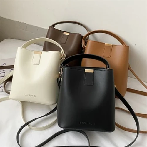 Borsa da donna nuova tendenza borsa a secchiello a tracolla portatile in pelle PU di grande capacità borsa a tracolla singola borsa a tracolla femminile