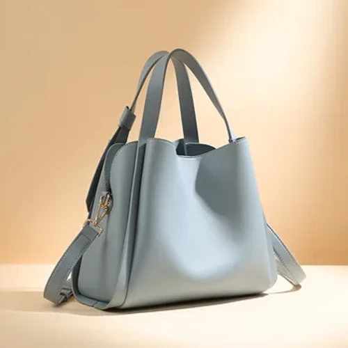 Bolso de mano para mujer, bandolera de un solo hombro, de gran capacidad, a la moda, Color sólido, novedad de 2024