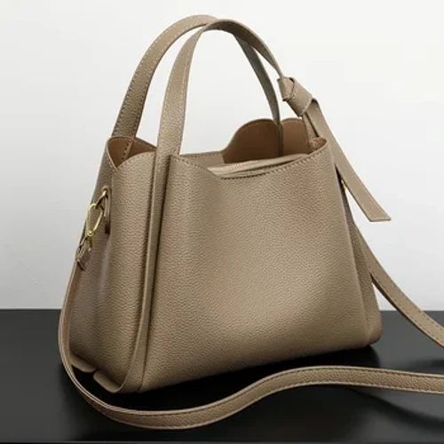 Retro Mode Eenvoudige Nieuwe Textuur Grote Capaciteit Schoudertas Dames Handtassen Draagbare Messenger Emmer Tas