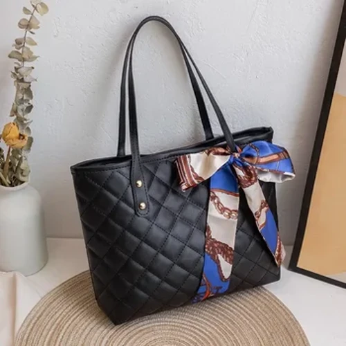Torba z haftem Lingge o dużej pojemności nowy modny prosty szalik Tote Bag gorąca sprzedaży jedno ramię torba wiadro torby dla kobiet
