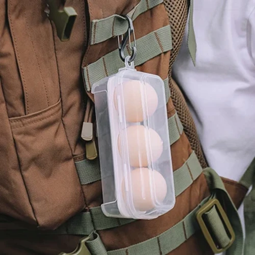 3/4/8 Grid Wadah Telur Dapur Wadah Tahan Guncangan Case Organizer untuk Outdoor Camping Piknik Portabel Telur Kotak Case