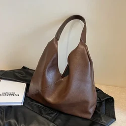 Modno oblikovana usnjena torba za čez ramo za ženske 2023 Tend Female Simple Big Hobo Bag Ročne torbice in denarnice
