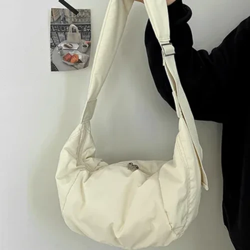 Naisten Crossbody Hobo Laukut Pörröinen Canvas Olkalaukku Suuri Tilavuus Rento Urheilu Käsilaukut Naisten Matkailu Koulu Messenger Bag