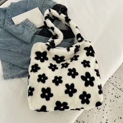 Túi đeo vai bằng lông tơ sang trọng Túi đựng đồ tay lông thú giả túi đựng đồ cổ