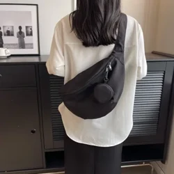 2024 nuove borse a tracolla a spalla singola borsa a tracolla in nylon unisex con cerniera borsa hobos retrò tendenza strada