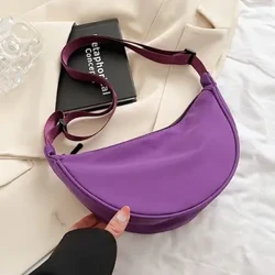 Moda Casual Hobos Sport ko'krak sumkasi Ayollar uchun neylon o'zaro faoliyat sumkasi Dumpling shaklidagi elkama-sumka