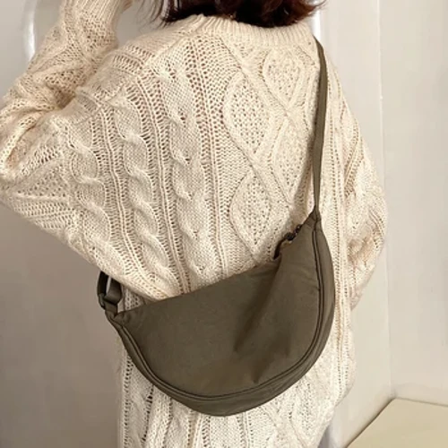 Borsa a tracolla hobo sul petto in nylon casual per donna Borsa a tracolla a mezzaluna in vita Borsa a tracolla con marsupio Borsa da viaggio shopper Nuovo