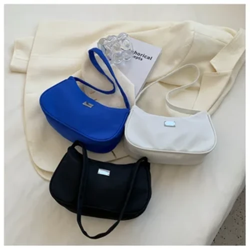Sacs à main rétro en Nylon pour femmes, nouvelle mode, couleur unie, sac à bandoulière sous les bras, décontracté, étanche, sac de Shopping Hobos