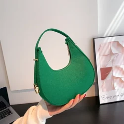 Moda luksusowy Design filcowa torba Hobo na ramię damska torebka z kopertówką torebka damska jednokolorowa torba pod pachami mała torba na zakupy