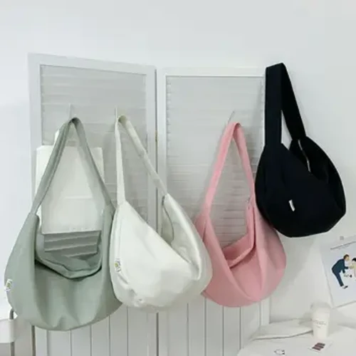 New Canvas Totes Bags Women Casual Wild Ladies Hobos Handbags Large Capacity Shoulder Girls Sac Simple Female Messenger Bag