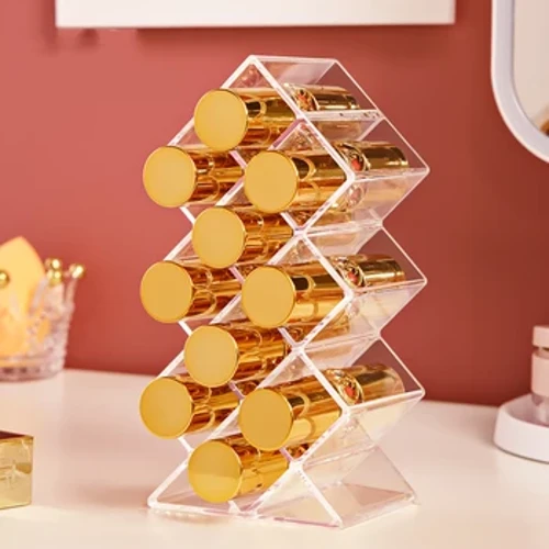10 Grids Lipstick Storage Box Cosmetic Alahas Box Case Lipstick Display Stand Make Up Organizer Makeup Organizer Storage Case