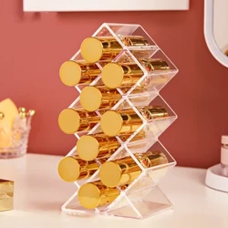 10 Amagridi Ibhokisi Lesitoreji Se-Lipstick Izimonyo Ibhokisi Ikesi Lelipstick Khombisa Isitendi Yenza Umhleli We-Makeup Organizer Storage Case