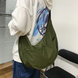 y2k Mekdep üçin sumkalar Uly neýlon haltalar Hobos aýallar üçin sumkalar Erkekler we aýallar Unisex jübüt sumka egin sumkalary Bolso