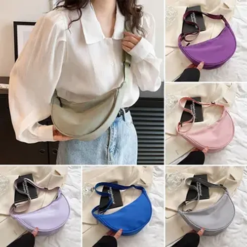 Isikhwama Sabesifazane Semfashini Inayiloni I-Crossbody Bag Ephathekayo I-Hobos Evamile Yangaphandle Isikhwama Sesifuba Isikhwama Esingaphansi Kwe-Underarm Isikhwama I-Dumpling Shape Shape Bag